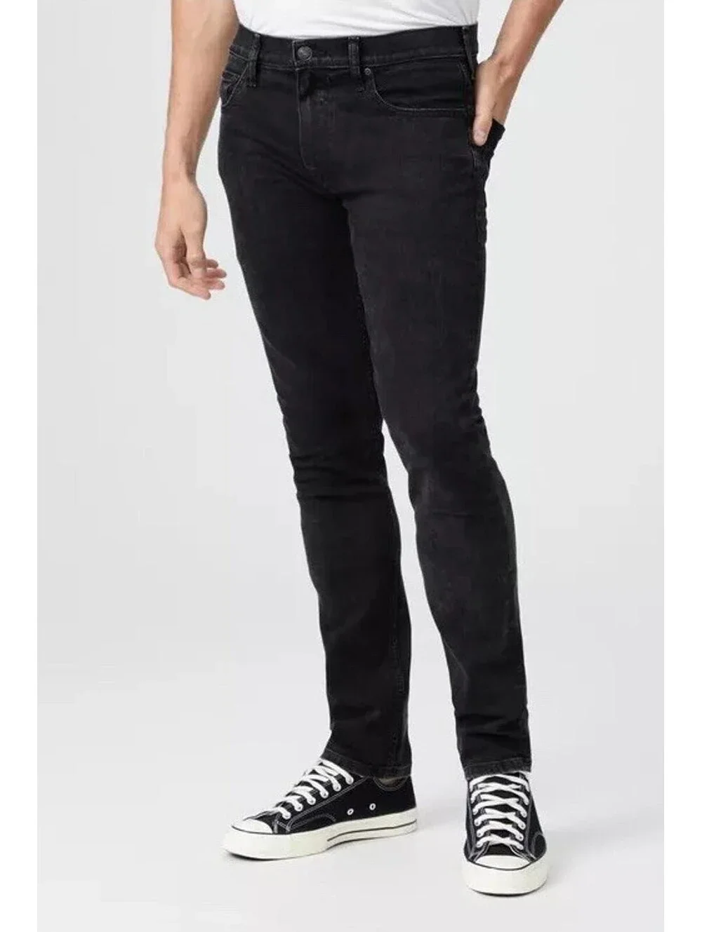 PAIGE Lennox Slim Fit Black Stretch Jeans Men’s 30 Transcend